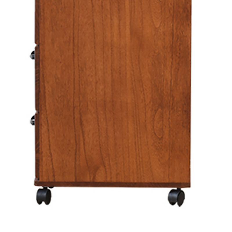 Solid Wood Accent Chest with Drawers 23.62" Wide Chest on Wheels