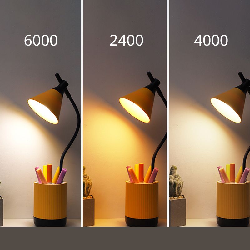 Lampada a LED LED LED a LED flessibile Macaron Plastic Kids Room Room Light con ombra e supporto per penna