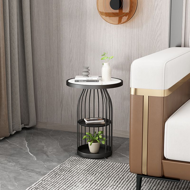 Round End Table Modern Minimalist Side End Table for Living Room