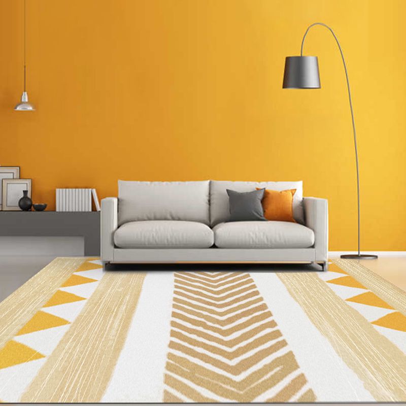 Vintage Southwestern Print Rug White Tone Polyester Area Tapijt Non-Slip Backing Rug voor de woonkamer