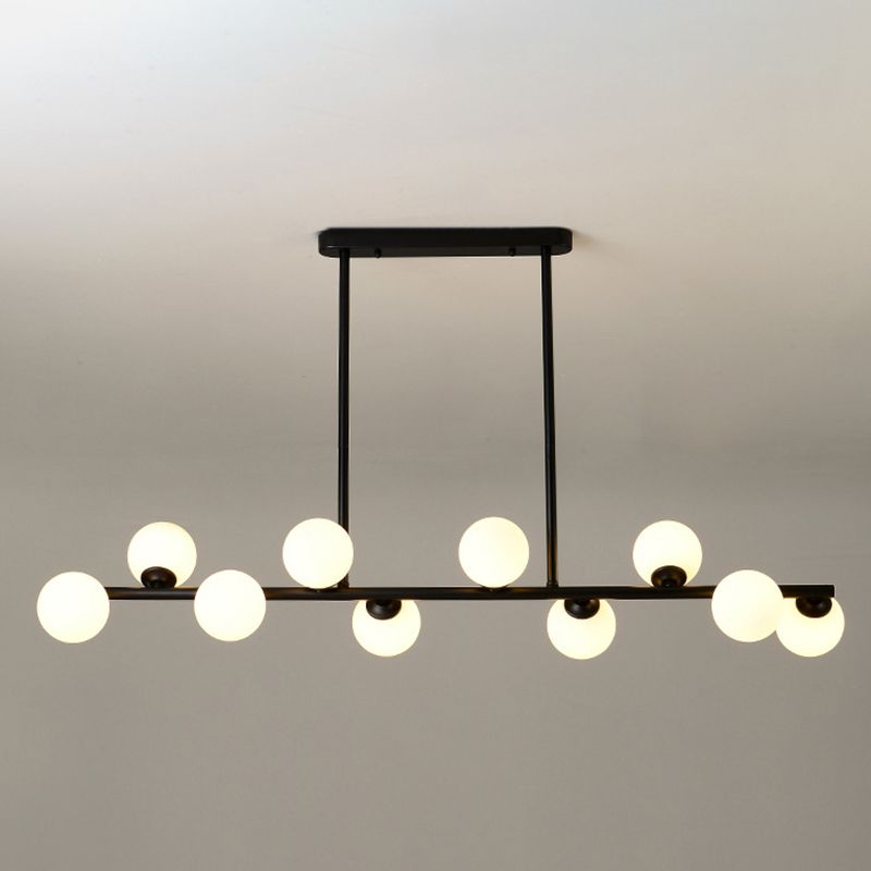 Modern Fashionable Sputnik Island Pendant Light Wrought Iron Hanging Lamp with Glass Shade