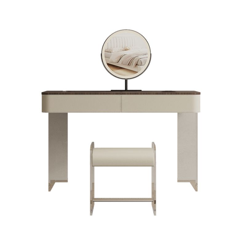 17.72" Wide Make-up Vanity in White Makeup Vanity Desk Table with Drawers