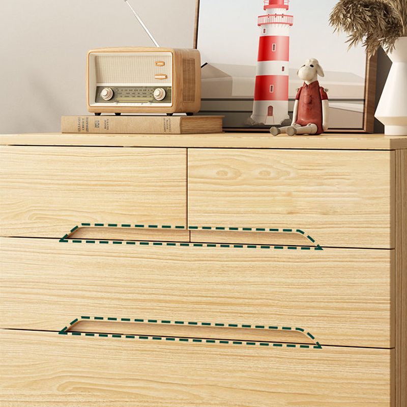 18" D Bedroom Wooden Storage Chest Dresser Modern Storage Chest with Drawers