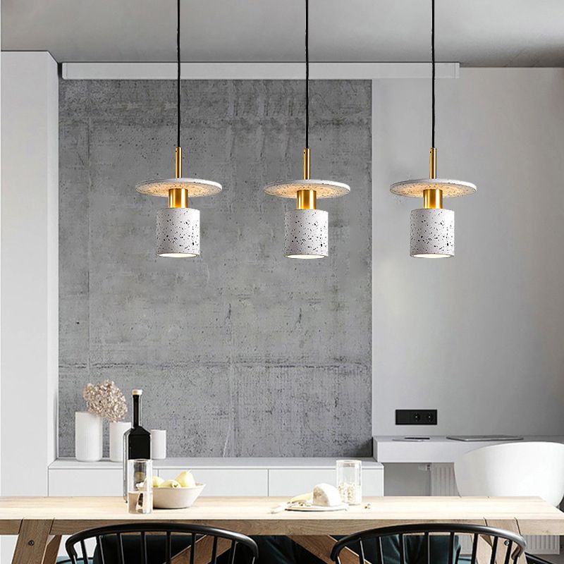 Terrazzo Unique Shape Hanging Lights Modern Style 1 Light Hanging Mount Fixture