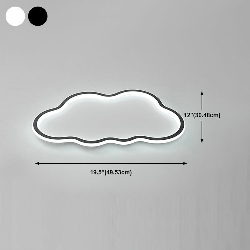 Nordic Cloud Flush Ceiling Light Metal LED Bedroom Ceiling Mounted Light