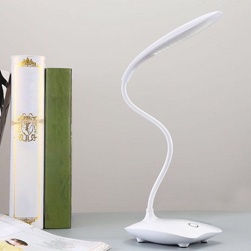 LED Third Gear Desk Lamp Simple Style Touch Sensitive Plastic Table Lamp for Study Bedside