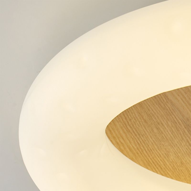 LED Modernism Ceiling Light White Shaded Flush Mount Lighting for Hallway