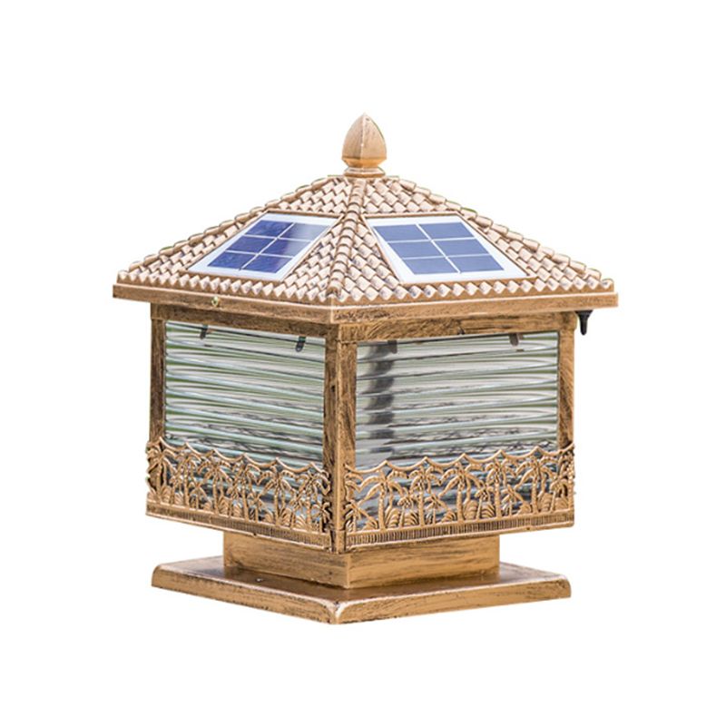 Modern Pillar Light Creative LED Solar Lighting Fixture for Garden
