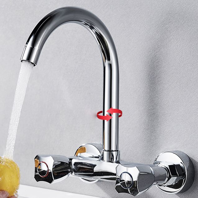 Contemporary Single Lever Handle Kitchen Faucet Metal High Arch Water Filler