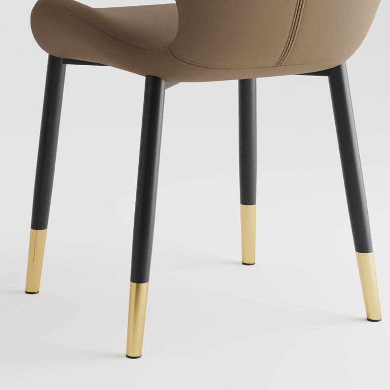 Chaise d'appoint scandinave pour salle d'étude, finition mate, en cuir PU, chaise de salle à manger Parsons