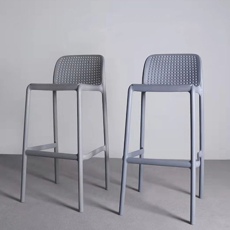 Scandinavia Style Bar-stool Square Seat PP Legs for Kitchen Bar