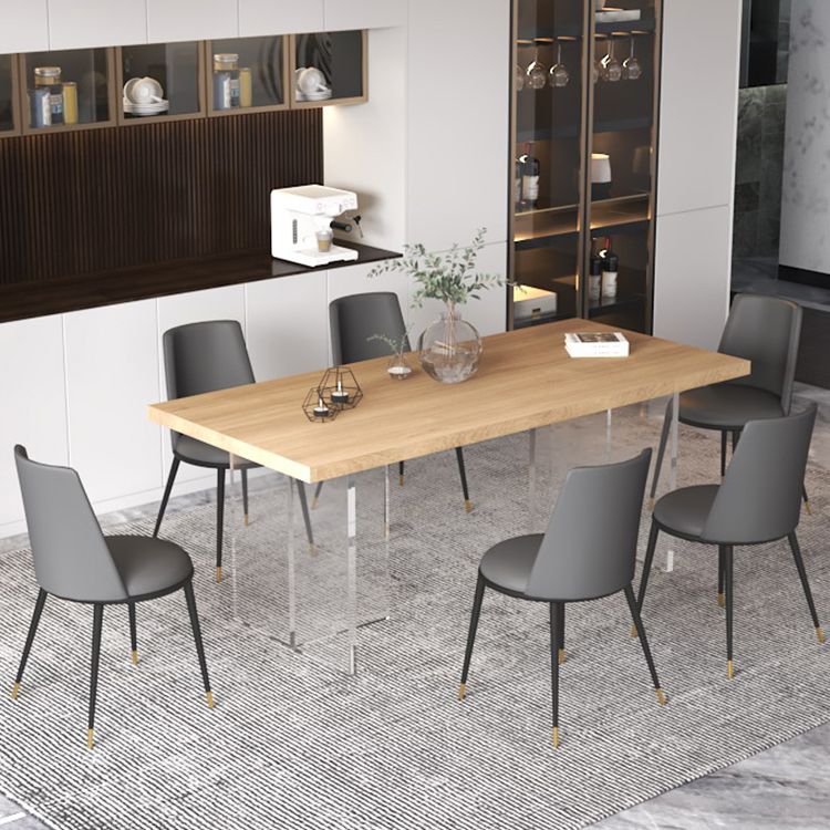 Modern Style Dining Table Rectangle Solid Wood Dining Table for Kitchen