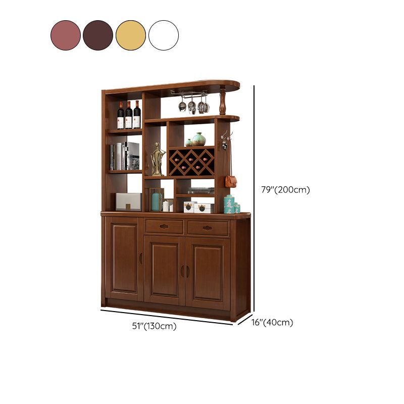 Contemporary Solid Wood Cabinet 78.74" H Accent Cabinet with Drawer and Door