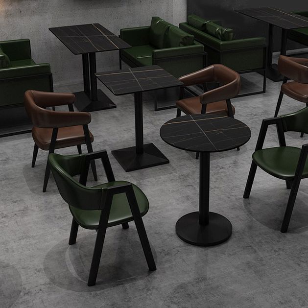 Industrial Sintered Stone Dinner Room Kitchen Table Black Table for Dining Room