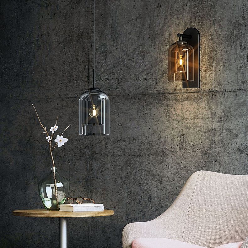 1-Licht-Halbzylinder Wandleuchte modern