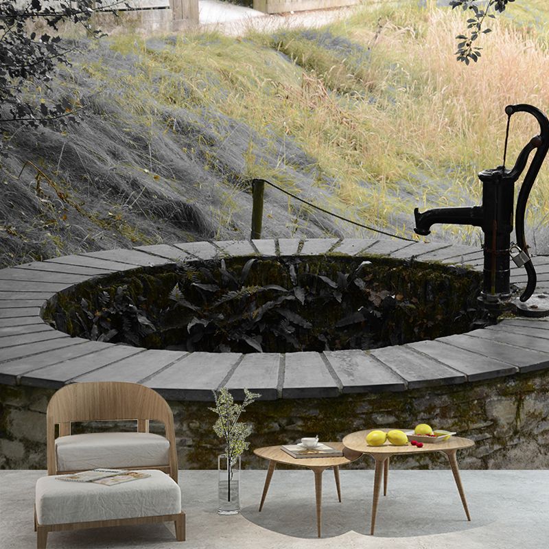 Photography Horizontal Well Mural Wallpaper Rural Wall Decor Bedroom Wall Murals