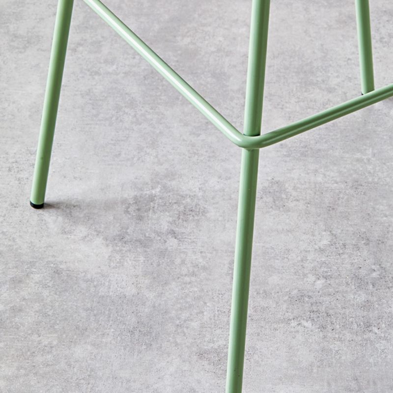 Contemporary Metal Bar Stool Bucket Counter Bar Stool with Metal Legs