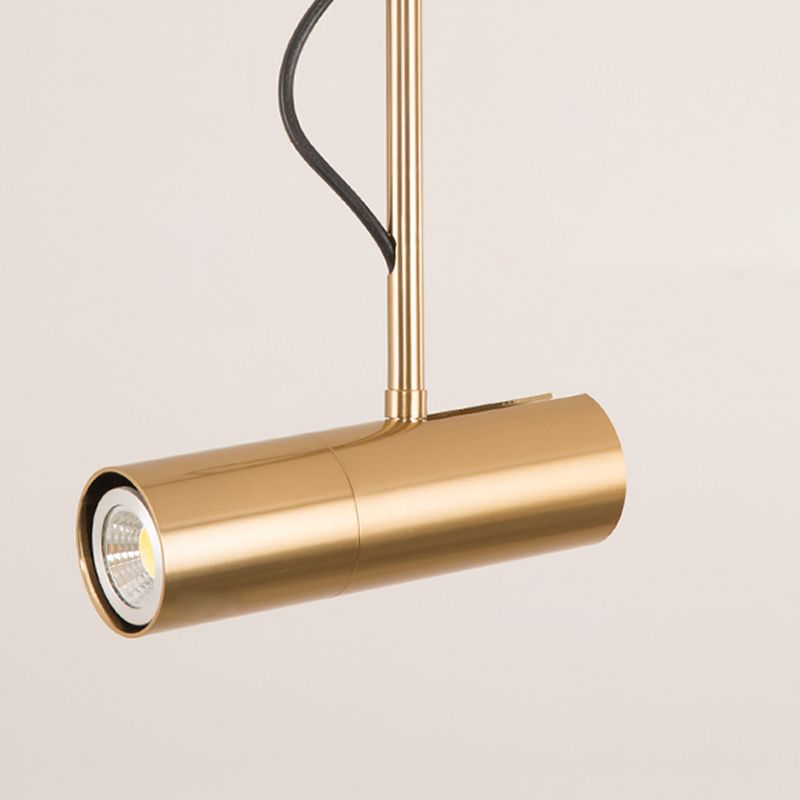 Postmoderne Light-Luxury suspendu lampe à pêche cylindrique en métal