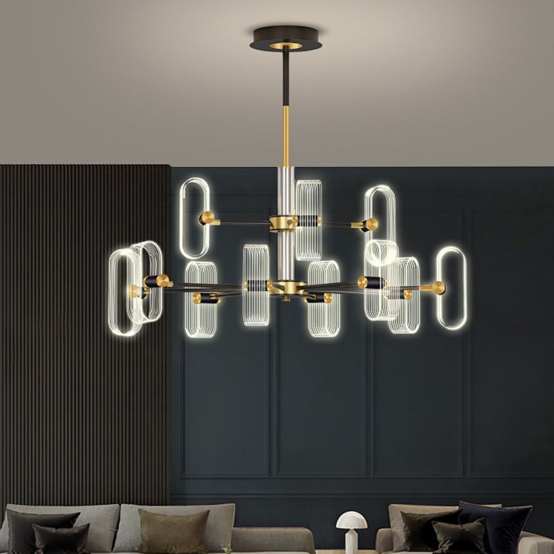 Acrylic Contemporary Pendant Lighting Fixtures Black Sputnik Hanging Lights