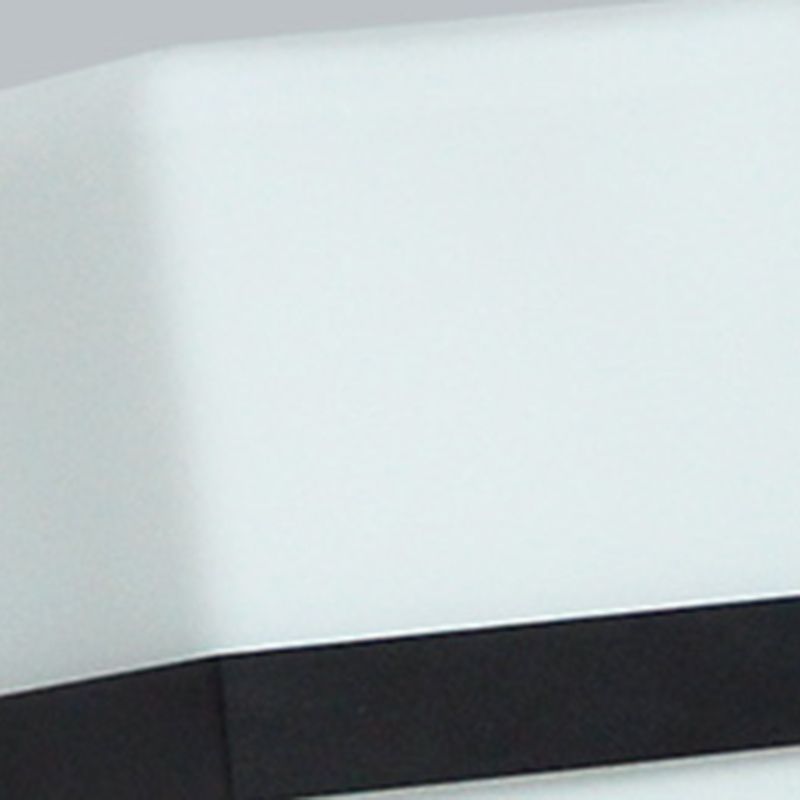 Modern Simple Style Retangular Shade Wall Sconce LED Metal 1 Light Sconces in Black Finish