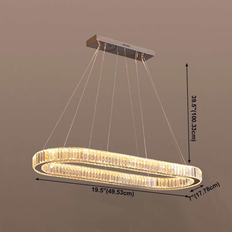 Geometric Pendant Light Fixtures Contemporary Kitchen Pendant Lights with Crystal Shade
