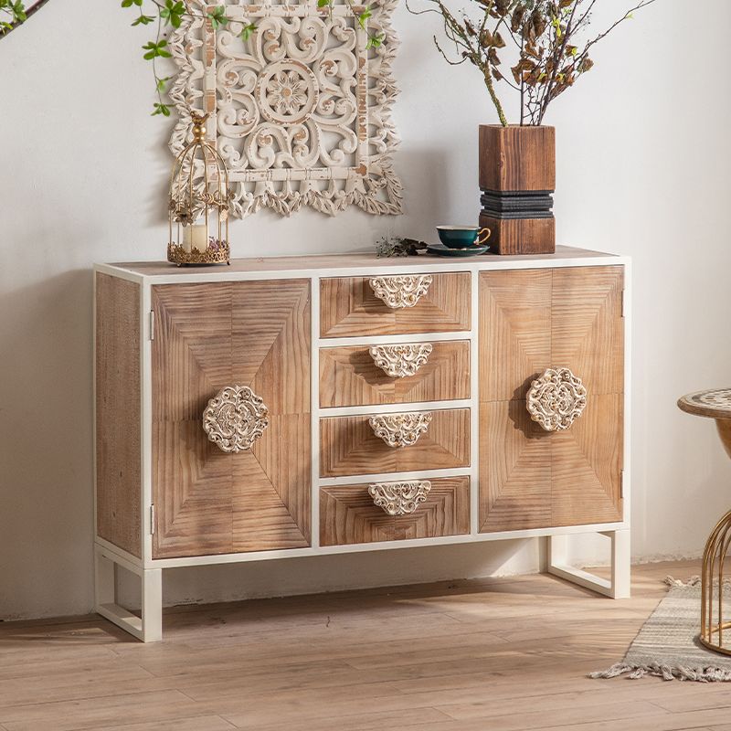 Industrial Standard Natural Accent Chest Distressed Wood Accent Cabinet