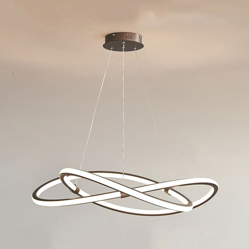 Metal Spiral Pendant Lighting Fixture Simple Style LED Hanging Pendant Light