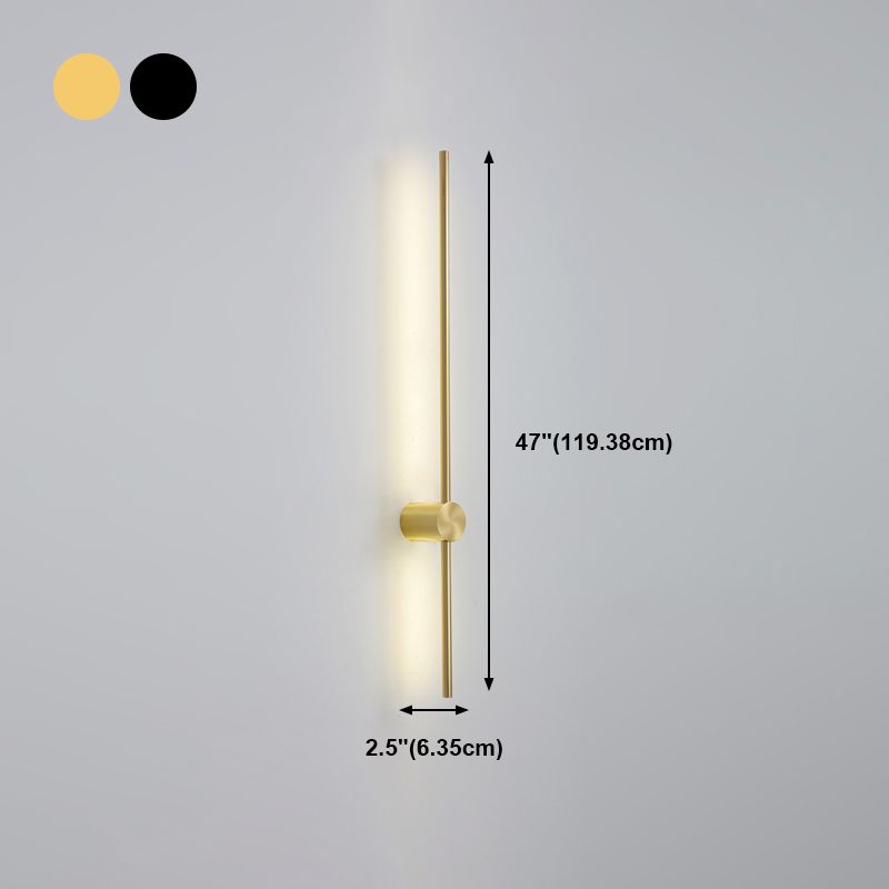 Linear Shape Metal Wall Sconce Modern Style Multi Lights Wall Mount Lighting