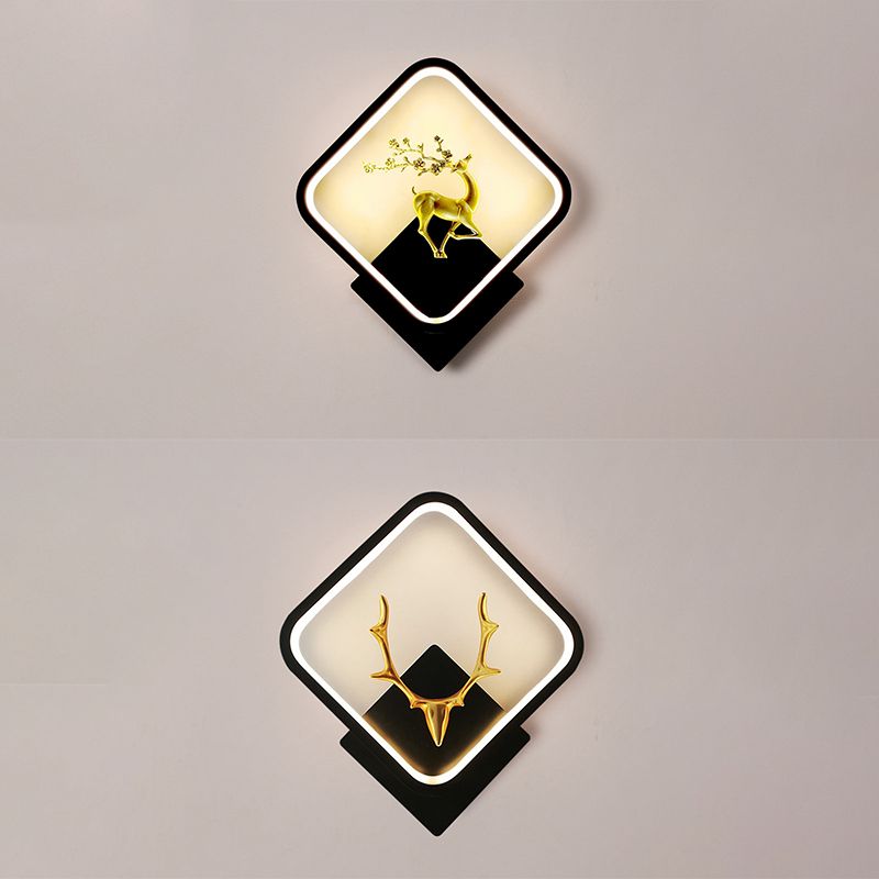 1 luces de sombra lineal matones de pared moderna iluminación de pared led de estilo simple en negro