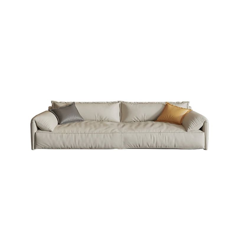 Sofa blanc de style moderne avec tricot à coussin rembourré un rembourrage de siège
