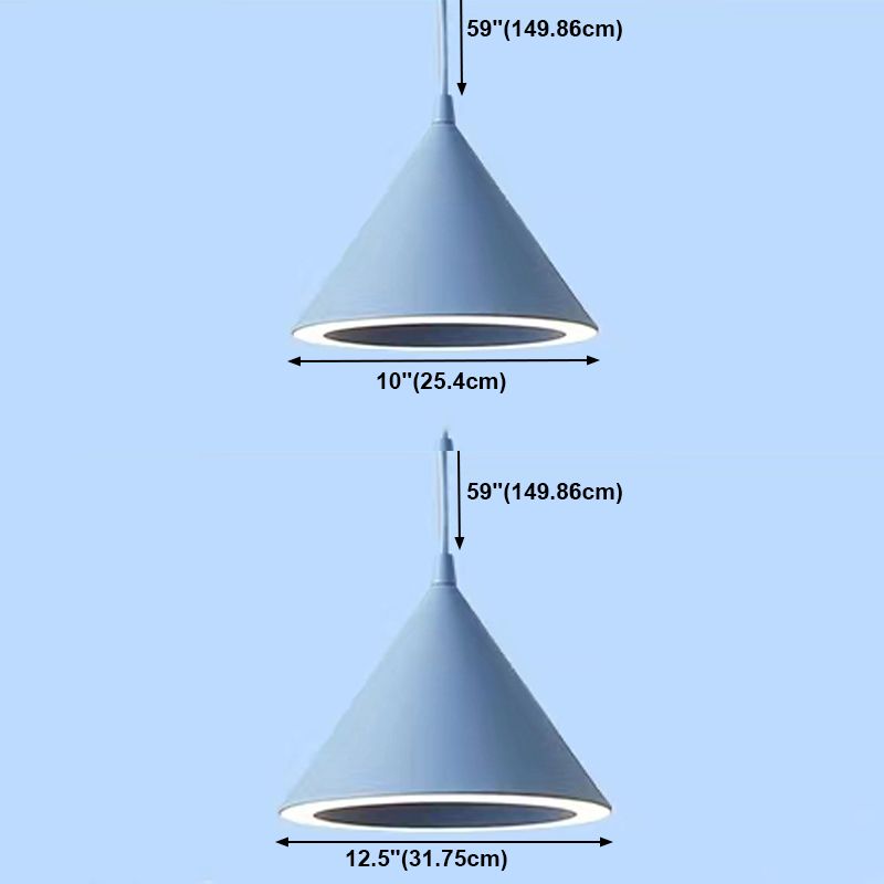 Contemporary Style Cone Pendant Lamp Metal 1 Light Hanging Pendant Light