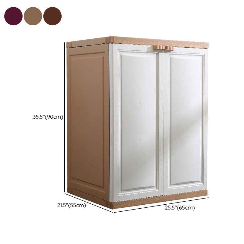 Modern Adjustable Shelves Wardrobe Armoire Freestanding Plastic Wardrobe