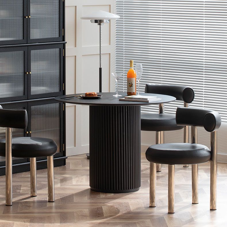 Contemporary Style Side Chair Metal Open Back Dining Room Chair for Home