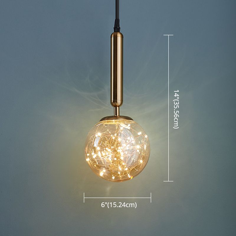 Lampada a sospensione a pendente stellare in stile Nordic Glass LED LAMPAGGIO LAMPAGGIO IN GOLD