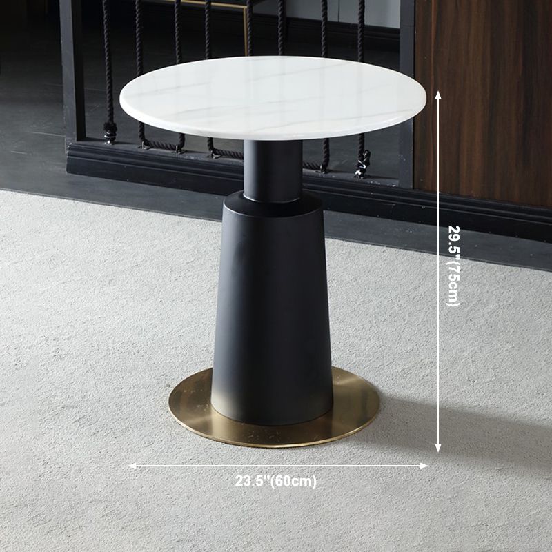 Metal Traditional Luxury Round Table Marble Top Indoor Table with Pedestal