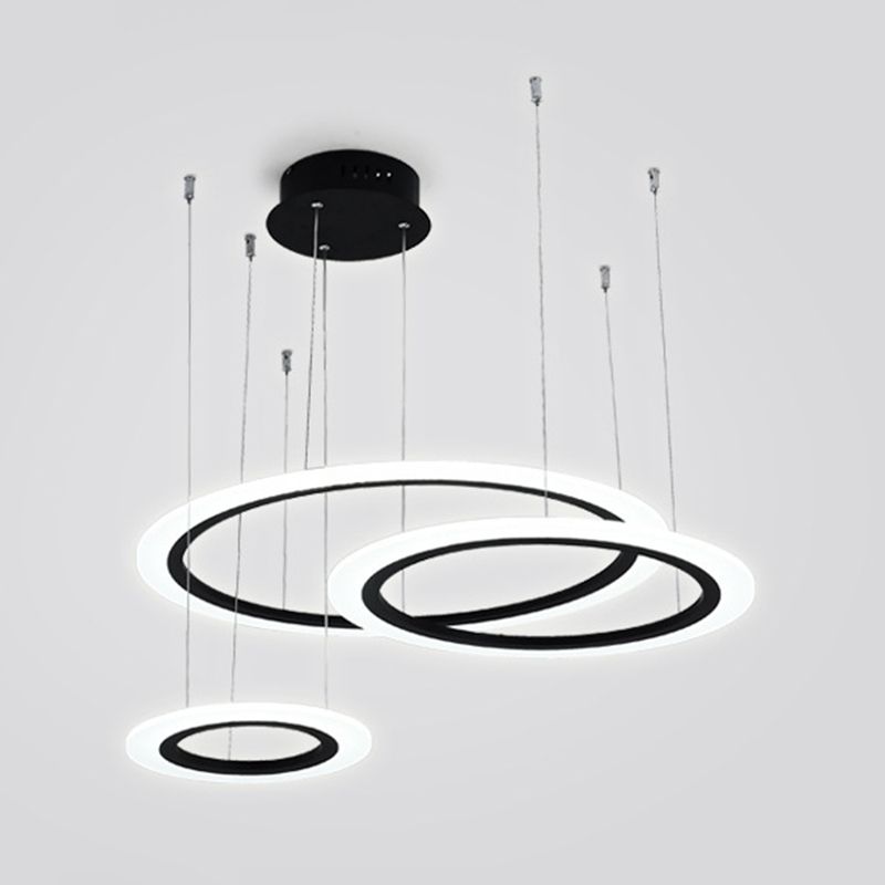 Modern Ring Chandelier Light Fixtures LED Hanging Chandelier for Restaurant