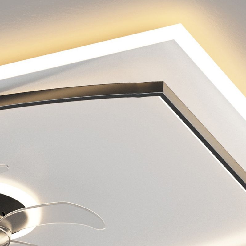 Modern LED Ceiling Fan Light 3 Lights Ceiling Mount Lamp with Silica Gel Shade