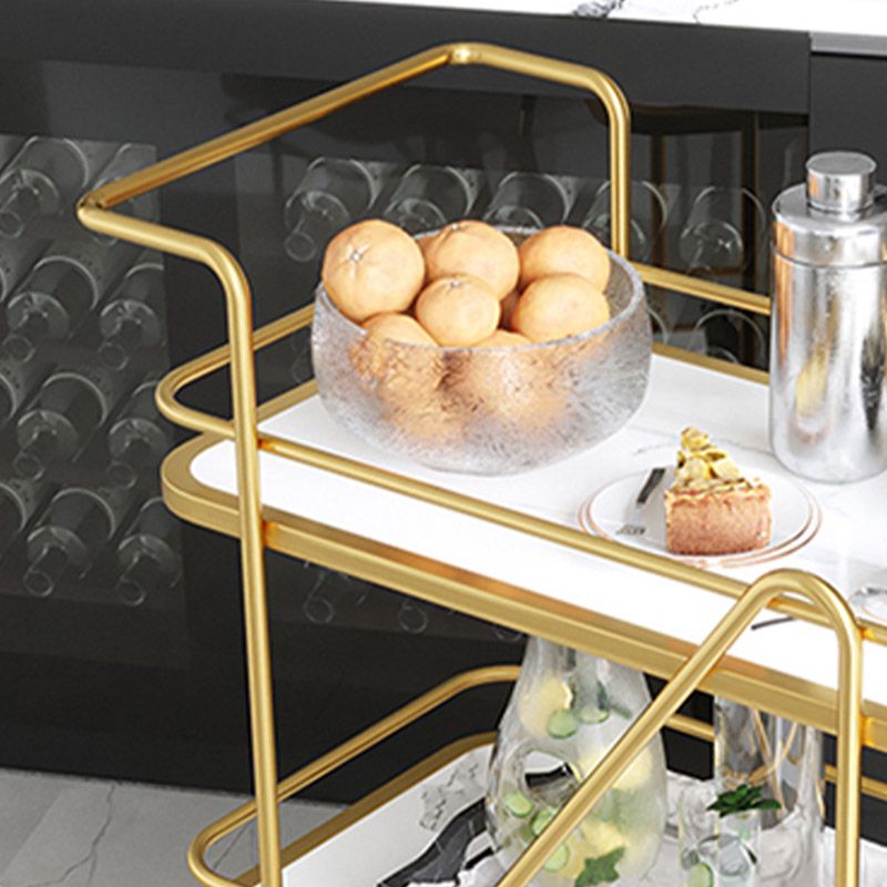 Modern 2-Tier Prep Table Rectangular Open Storage Prep Table