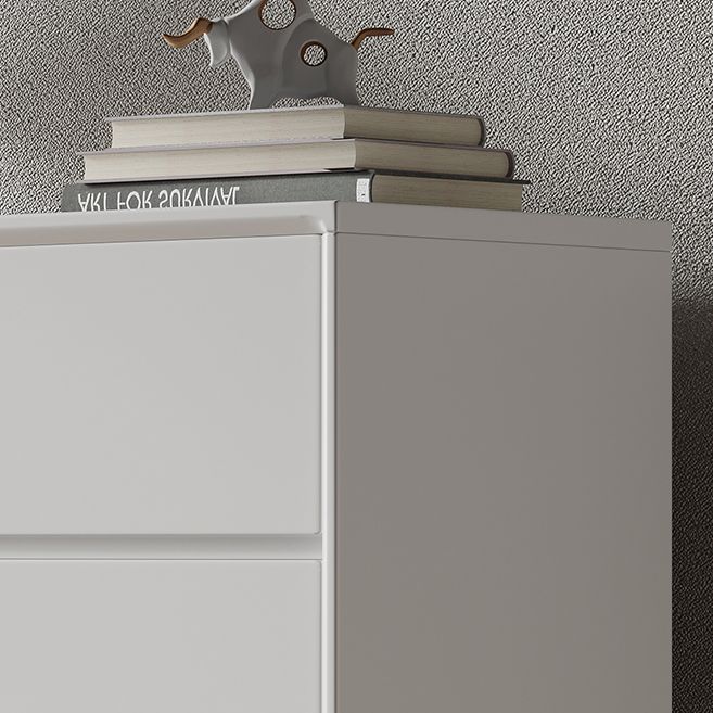 Modern Storage Chest Wooden White/Gray Storage Chest Dresser with Drawers
