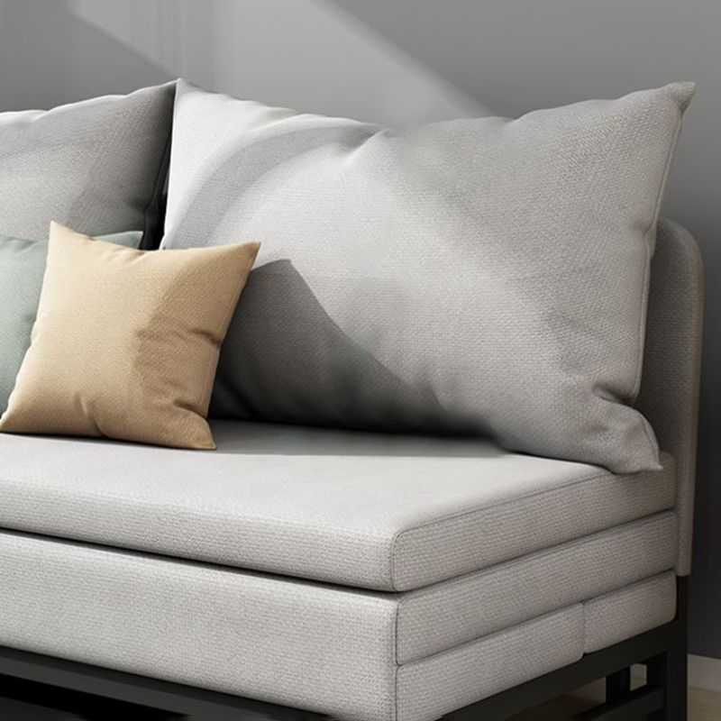 30.70" W x31.49" H Linen Armless Sofa Contemporary Convertible Sofa Bed