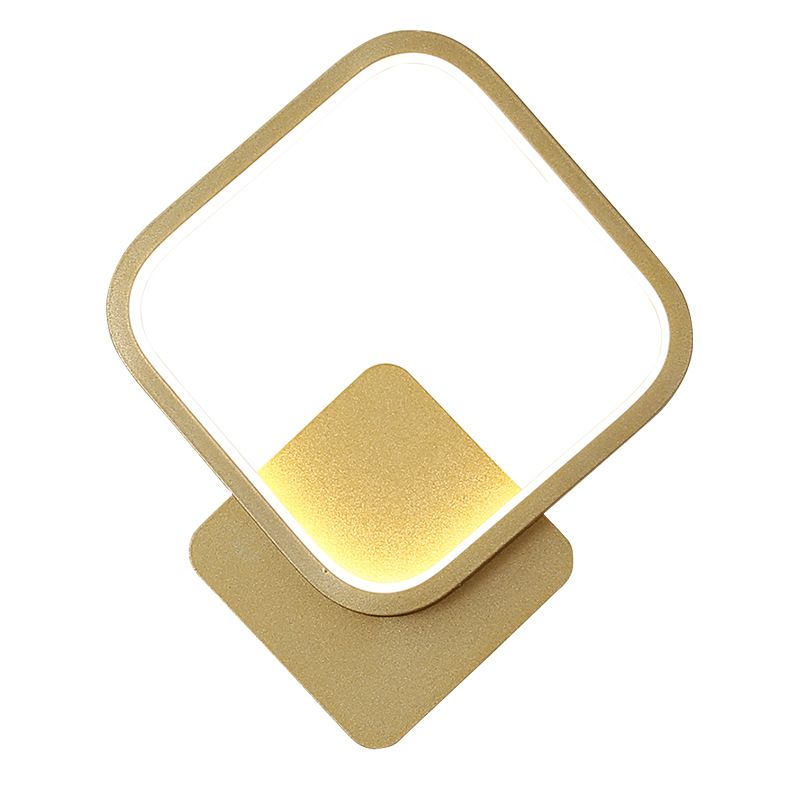 White Geometric Shaped Wall Light Simplicity LED Metal Wall Lamp Sconce for Stairway