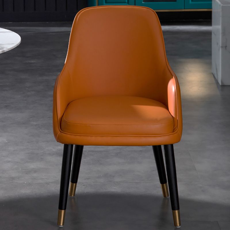 Silla de comedor con respaldo sólido y brazo de estilo contemporáneo Sillas de comedor tapizadas