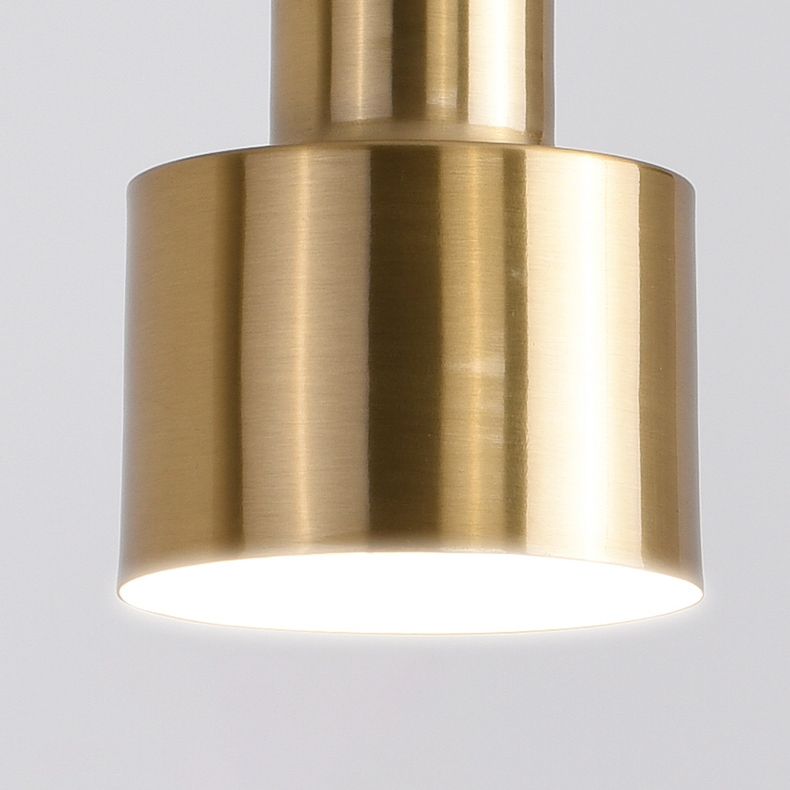 Post-modern Style Hanging Lamp Kit Simple Metal Bedroom Down Lighting Pendant in Gold