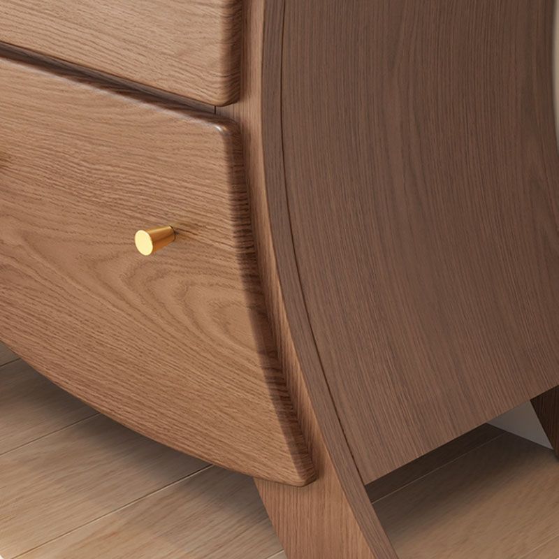 Modern Vertical Lingerie Chest Wood Dresser with 5 Drawers for Living Room