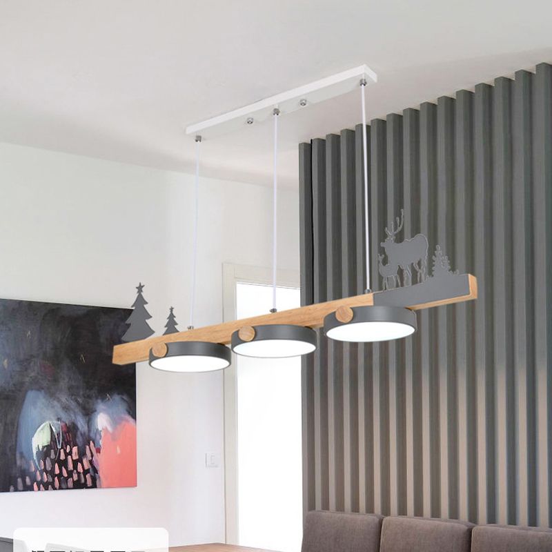 Modern Island Light Colorful Metallic Hanging Lighting Fixture for Dining Room