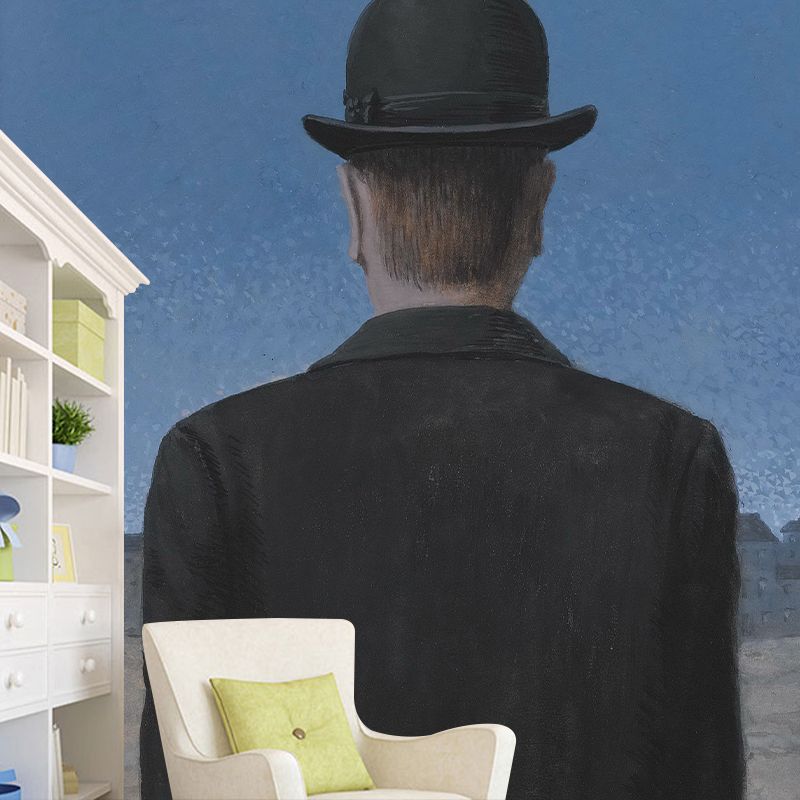 The Schoolmaster Drawing Mural Wallpaper Surreal Stain-Resistant Home Wall Decor, Custom Made