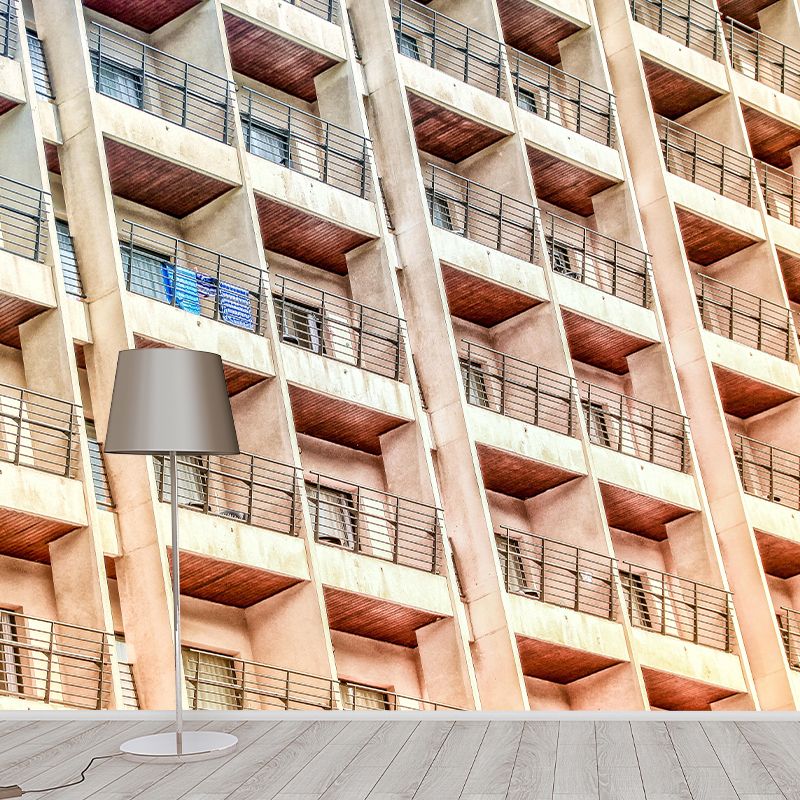 Customized Buildings Photography Wall Mural Mildew Resistant for Dining Room