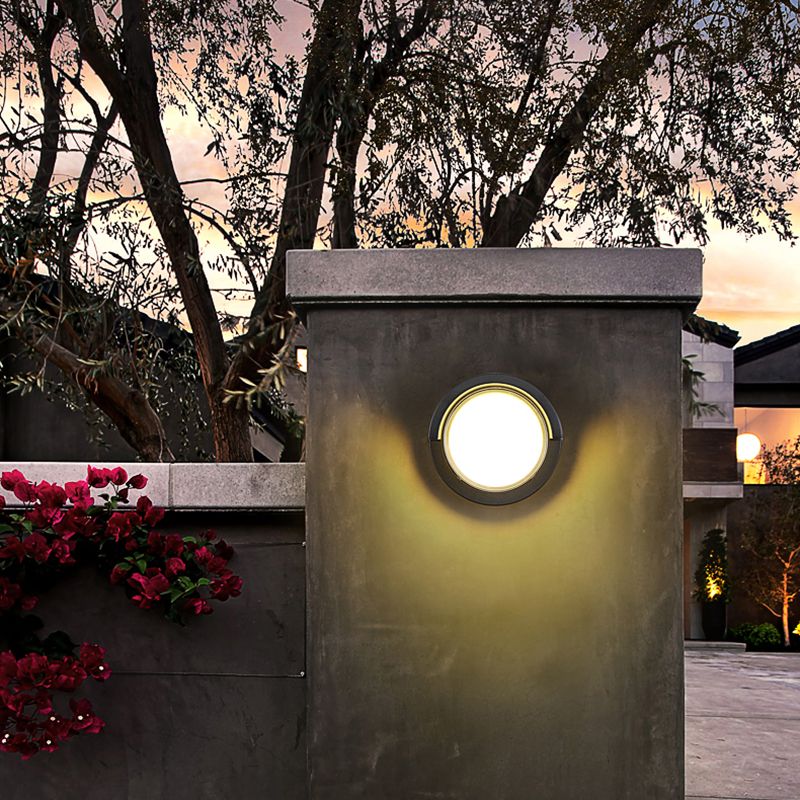 Modern Simple Style Rectangular Shade Wall Sconce Metal 1 Light Sconces in Black Finish