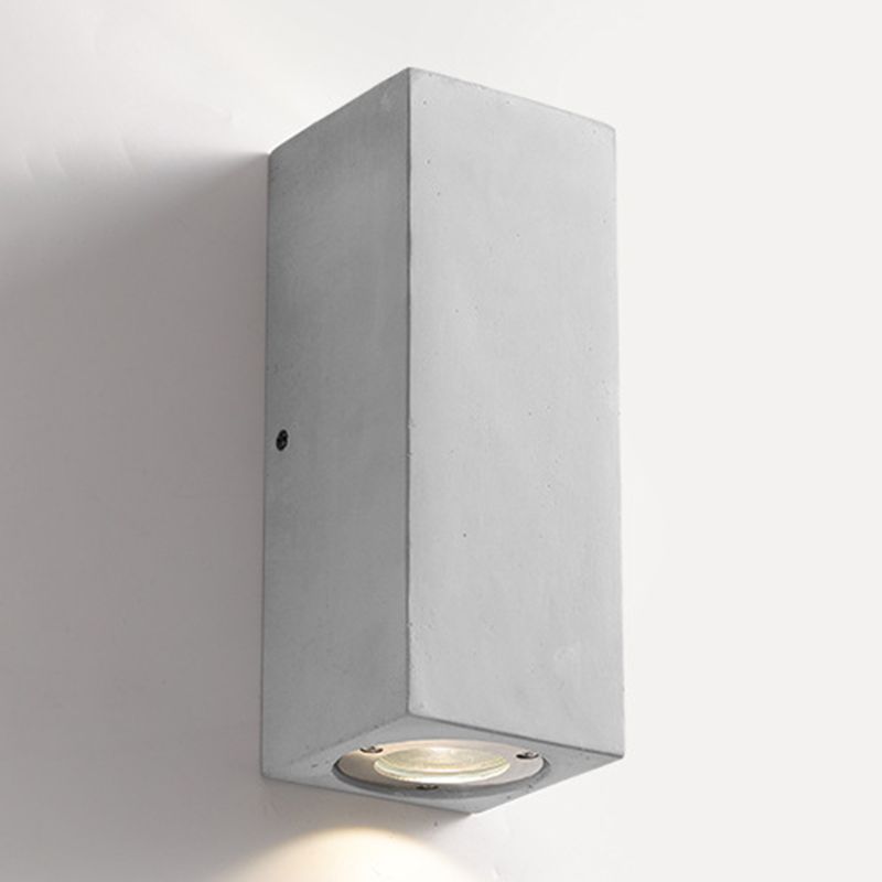 Waterproof Cement Wall Light Fixture Modern Style Wall Sconce Light in Gray