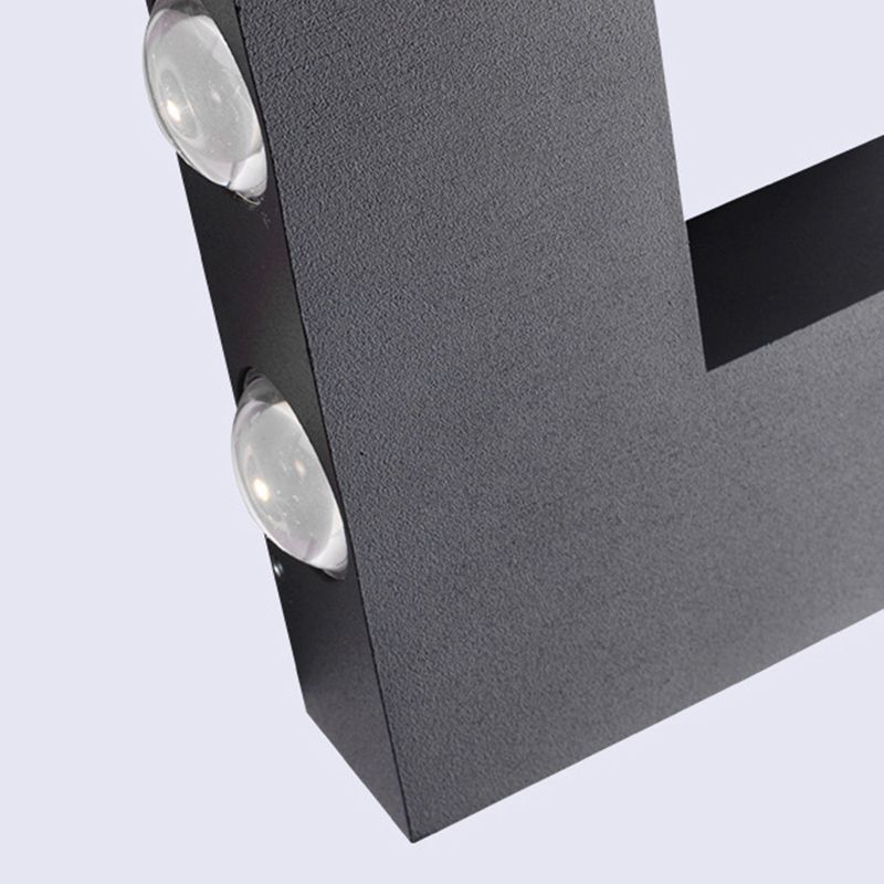 Modern Wall Sconce Waterproof Outdoor Sconce Light Fixture in Black